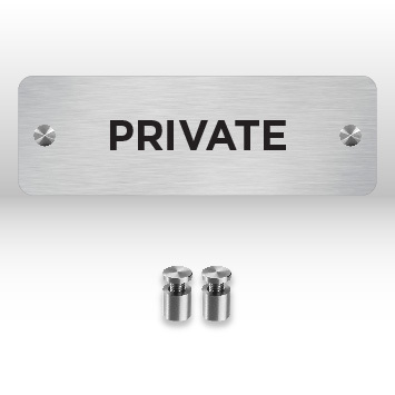 Facilities Sign - Private, 12" x 4"