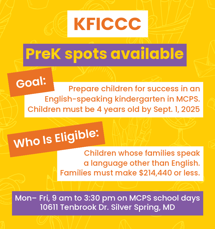 PreK Spots Available at KFICCC