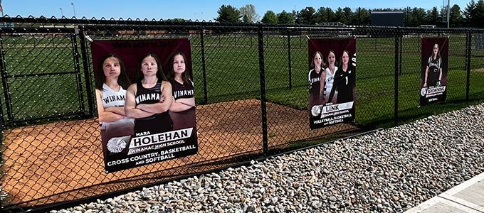Descon Photo Banners celebrate your Senior athletes right where the action happens.
