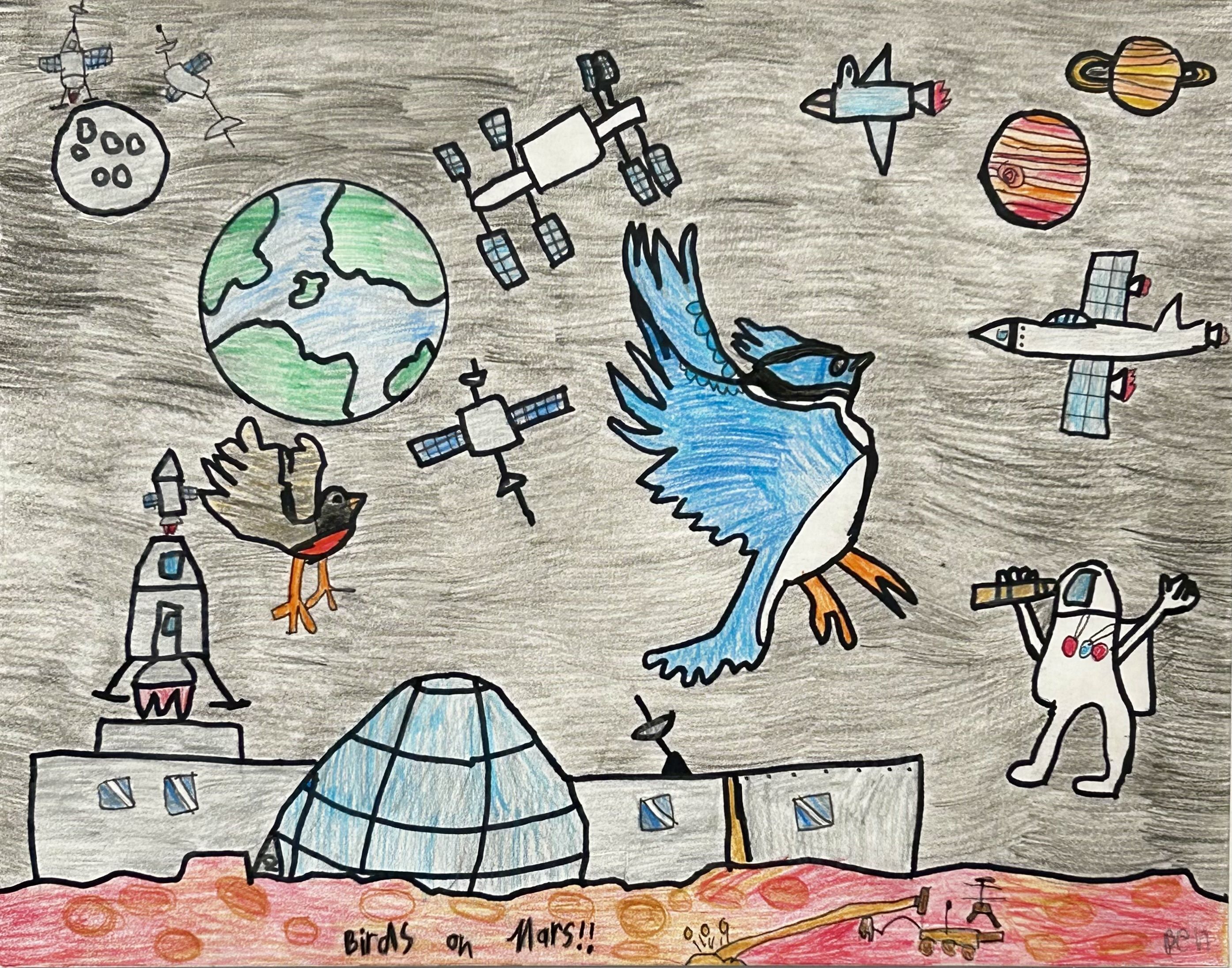 Ben P., 1st grade, cartooning