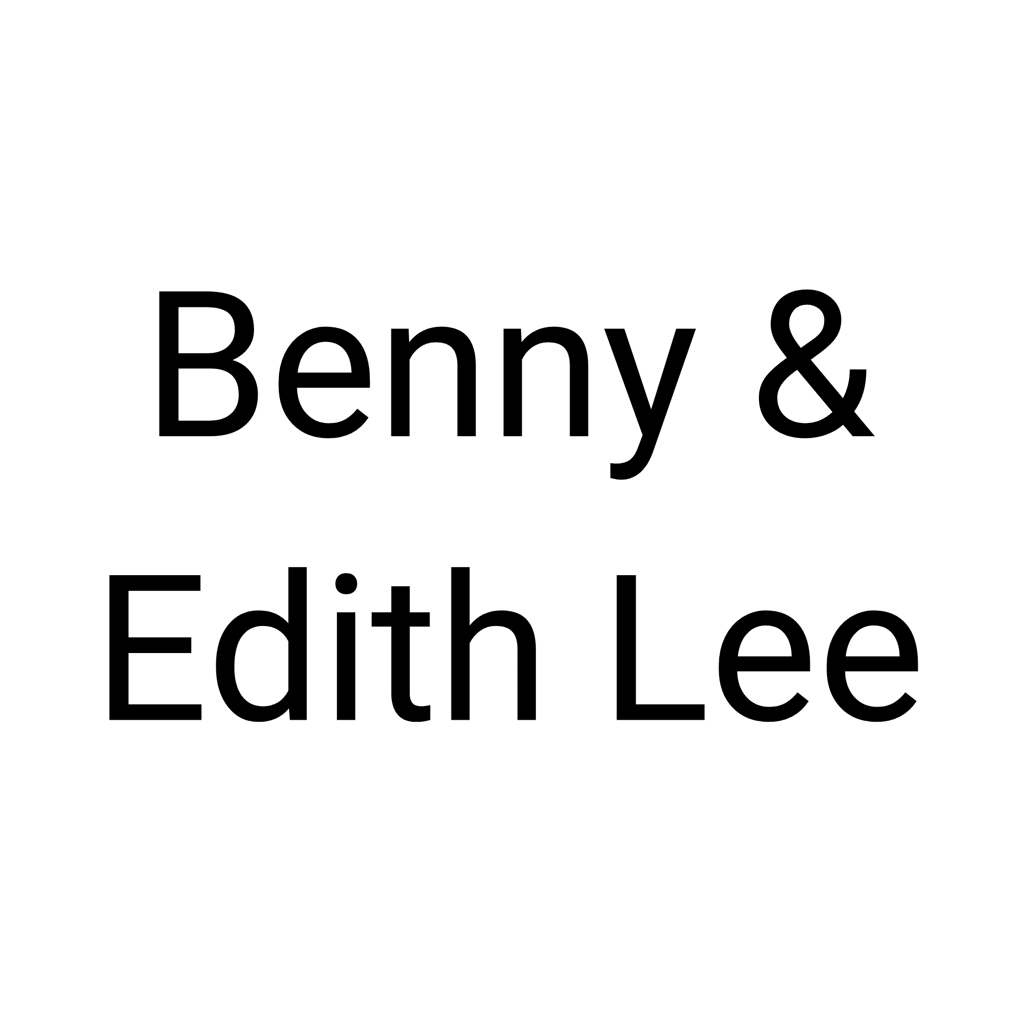Benny and Edith Lee