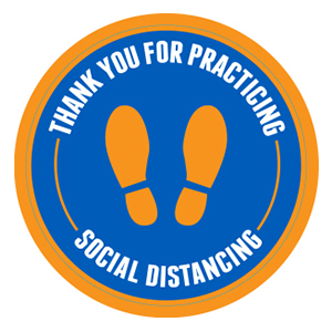 01 - Floor Decal - Thank You for Practicing Social Distancing