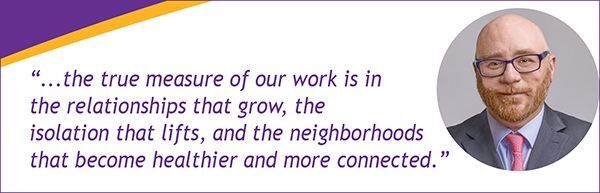 Kyle Robidoux with Quote from Impact & Gratitude Report