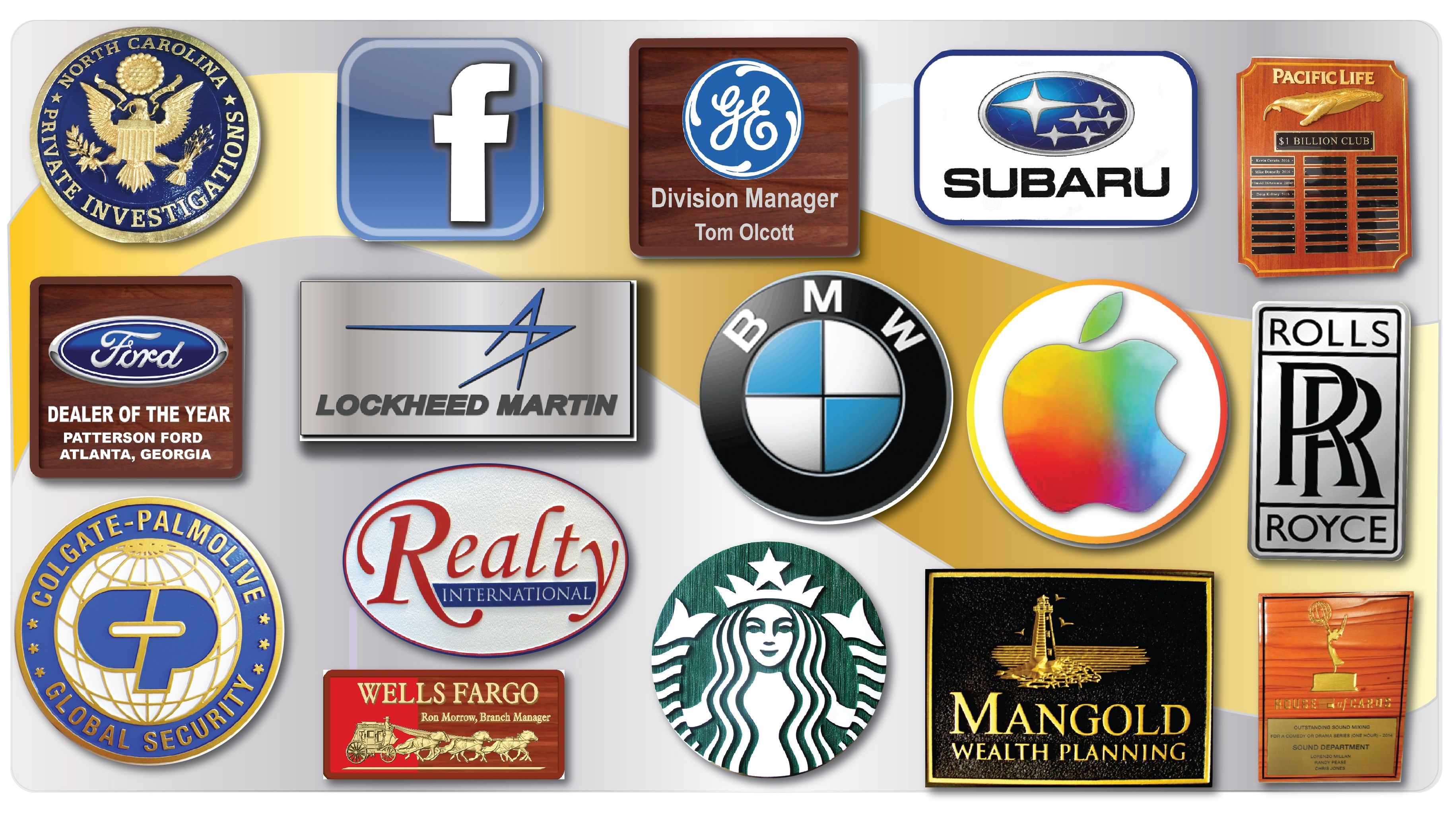 What are the logos of different companies and what are their