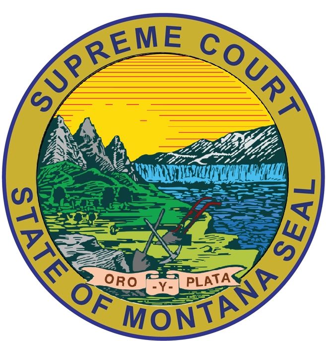 GP-1360 - Carved Plaque of the Seal of the  Supreme Court, State of Montana, Artist Painted