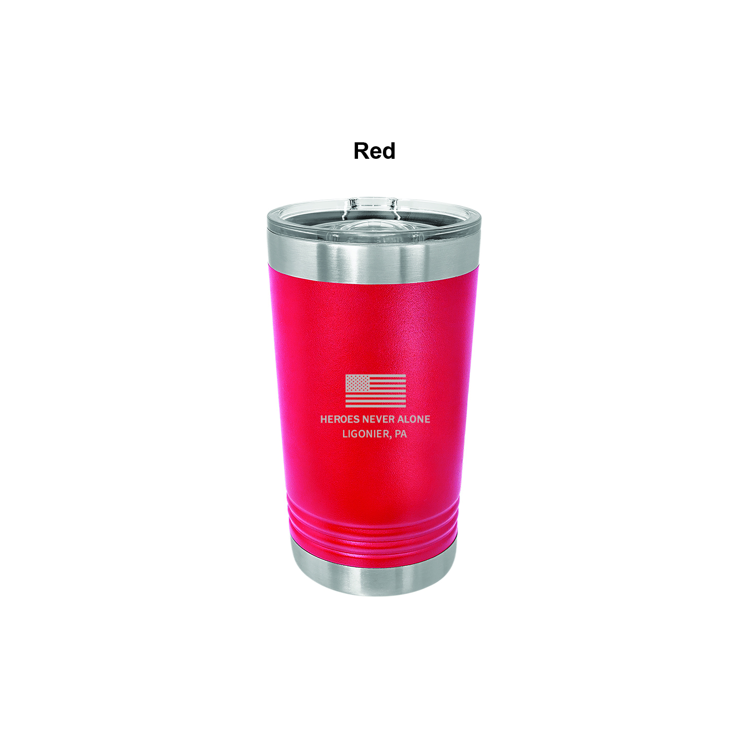 Red 16 oz. Polar Camel Pint with Slider Lid