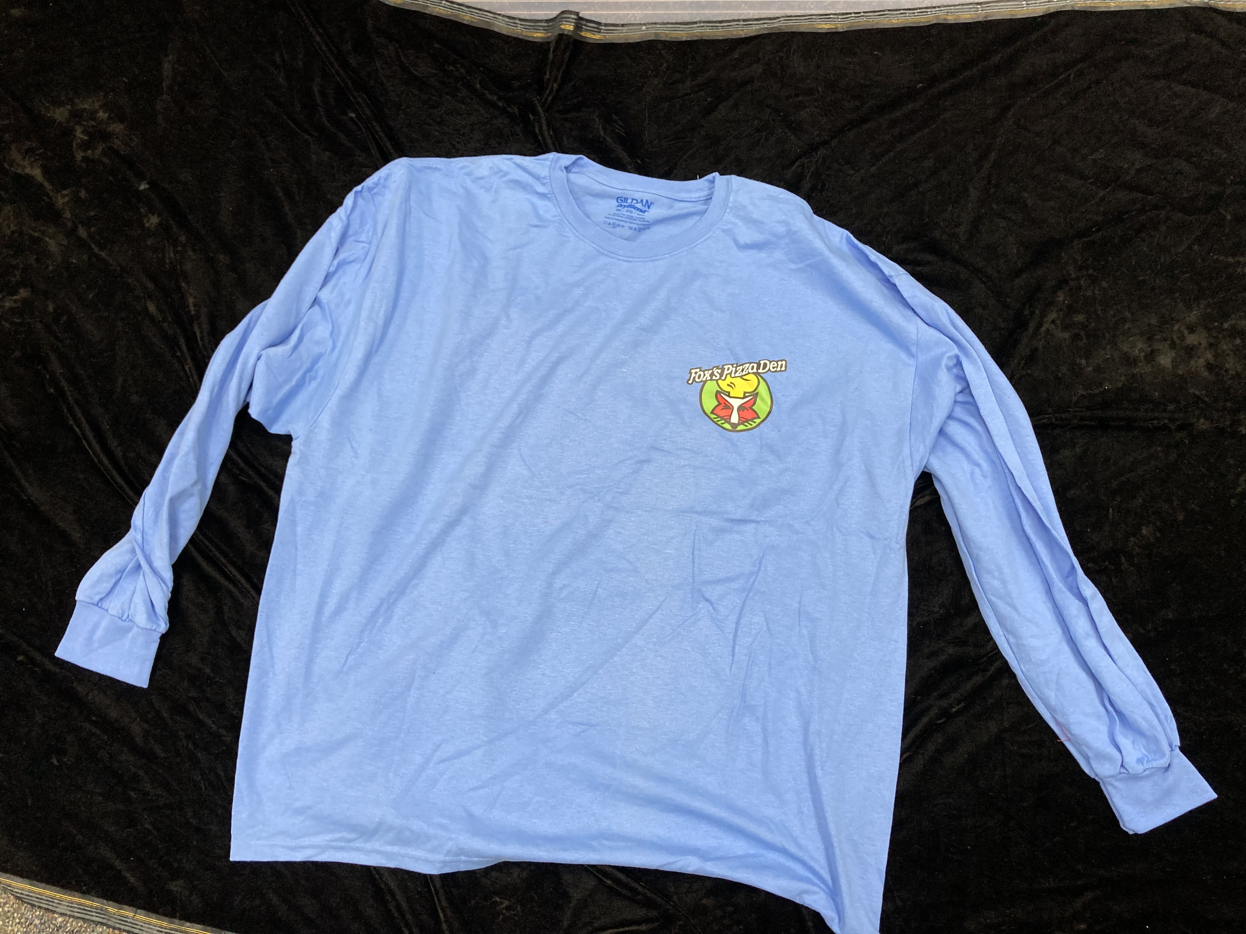 SALE Fox's Logo - 3XL Carolina Blue Long Sleeve