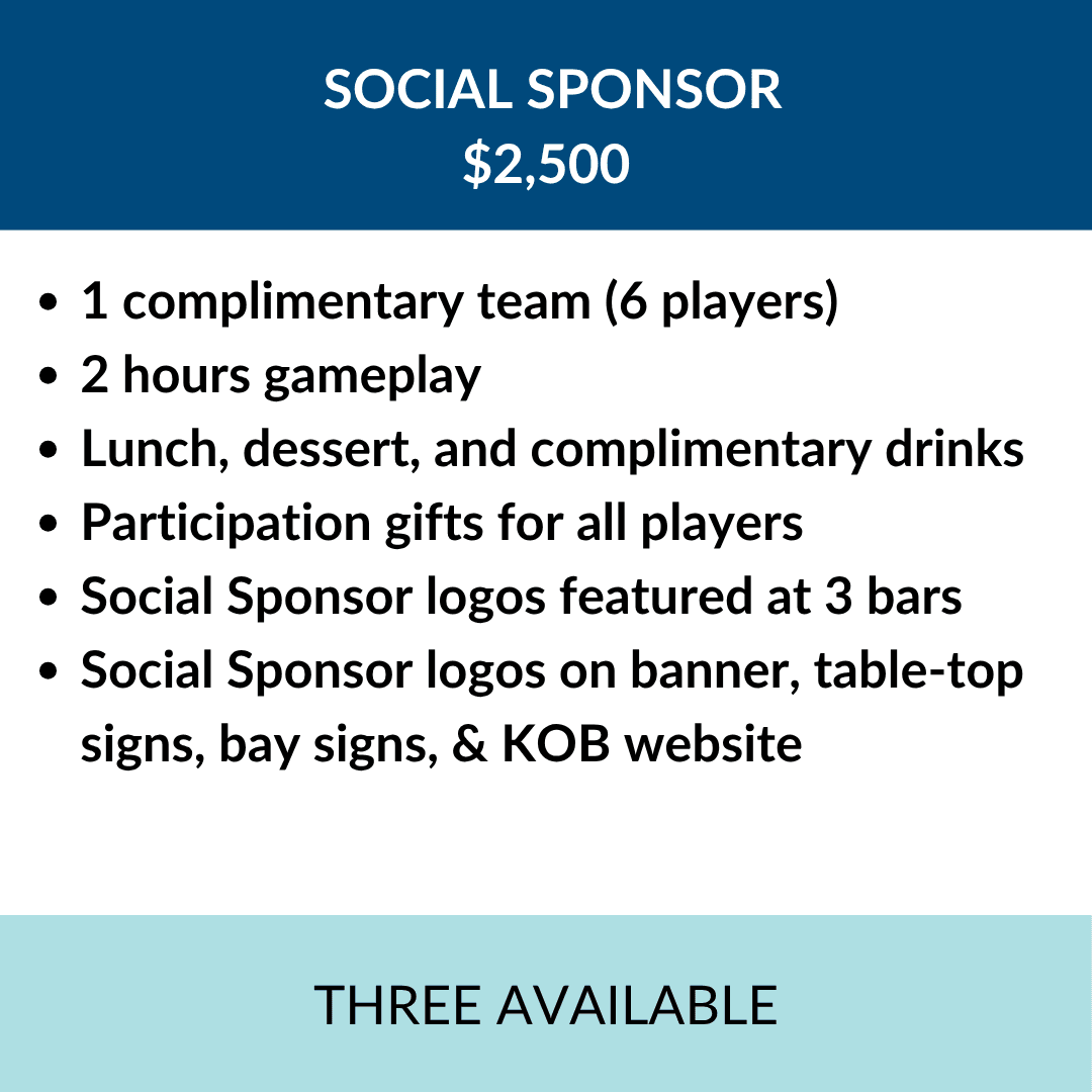 $2,500 Social Sponsor (3 Available)