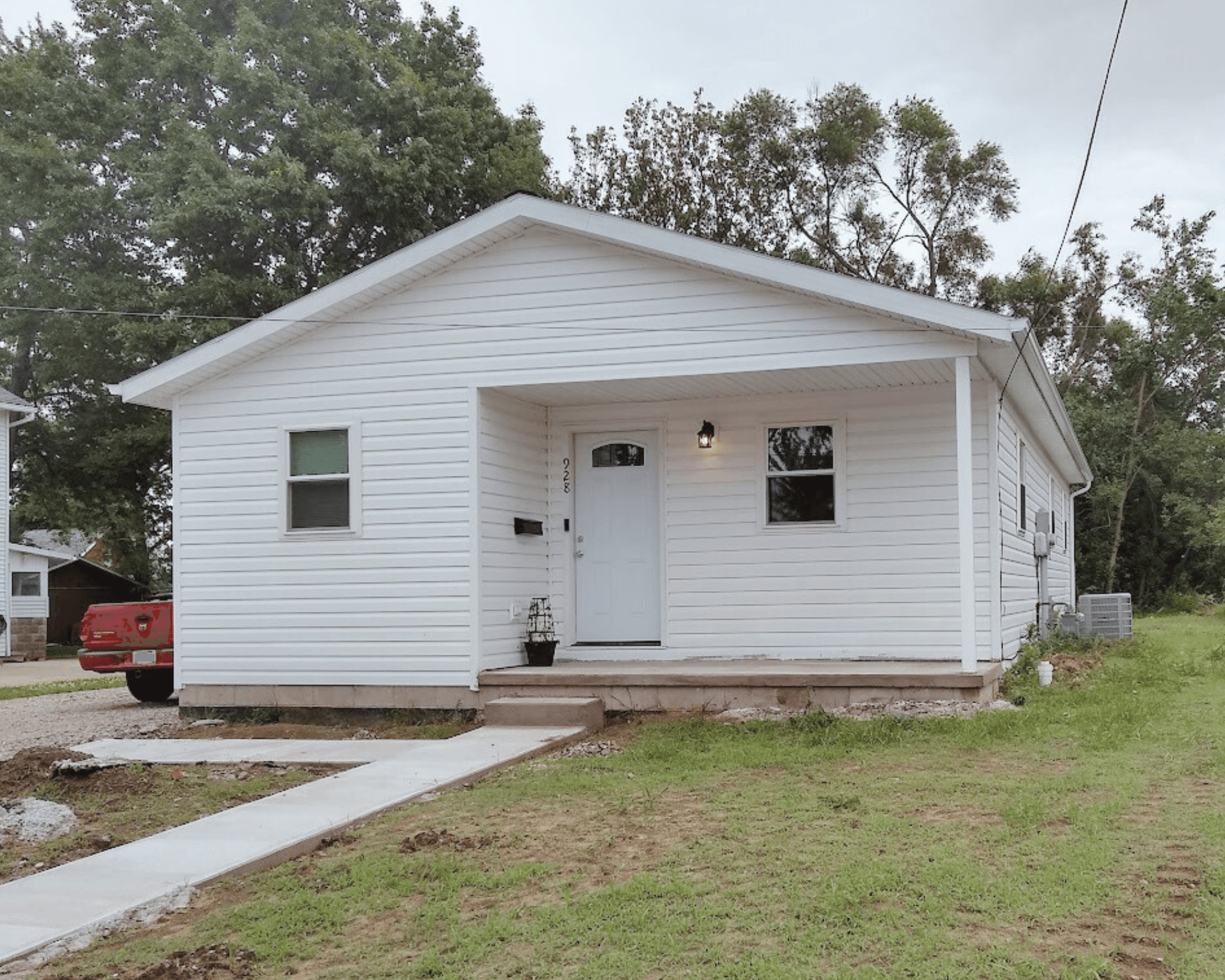 House on Shady Residential Street