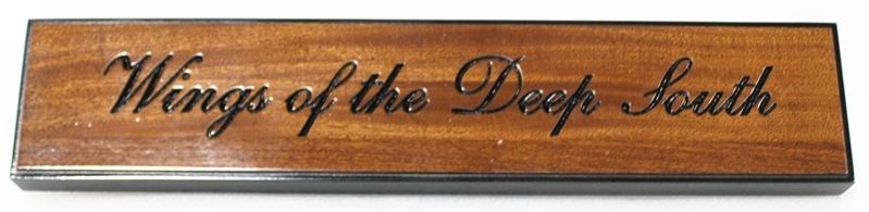 LP-9235 - Engraved Mahogany Plaque Plaque "Wings of the West"