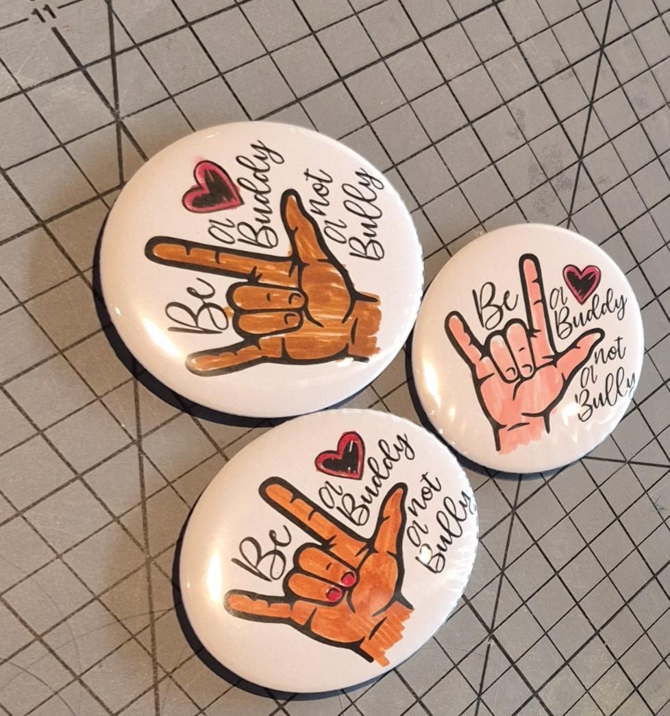 ASL: Be a Buddy Button
