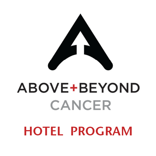 above + beyond cancer logo for hotel program
