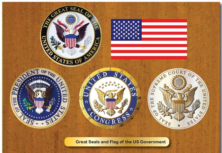 EA-1010 -Seals of the US Great Seal, the US Flag, and the Three Federal Government Branches and the US Great Seal and Flag 