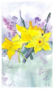 Painting of daffodils for Hospice Daffodils fundraiser 