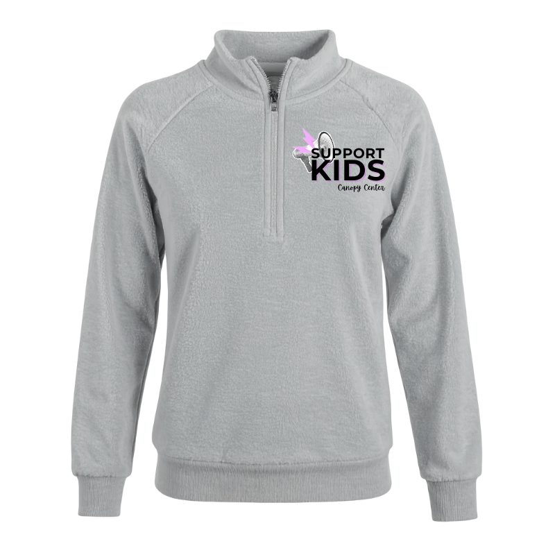 Megaphone Support Kids 1/4 Zip Sweatshirt