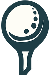 graphic golf ball and tee 