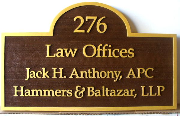 A10022  - Sandblasted Law Office Sign