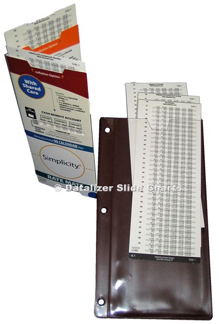 2 Hinged Slide Charts: 4 working panels, extra slides & pouch