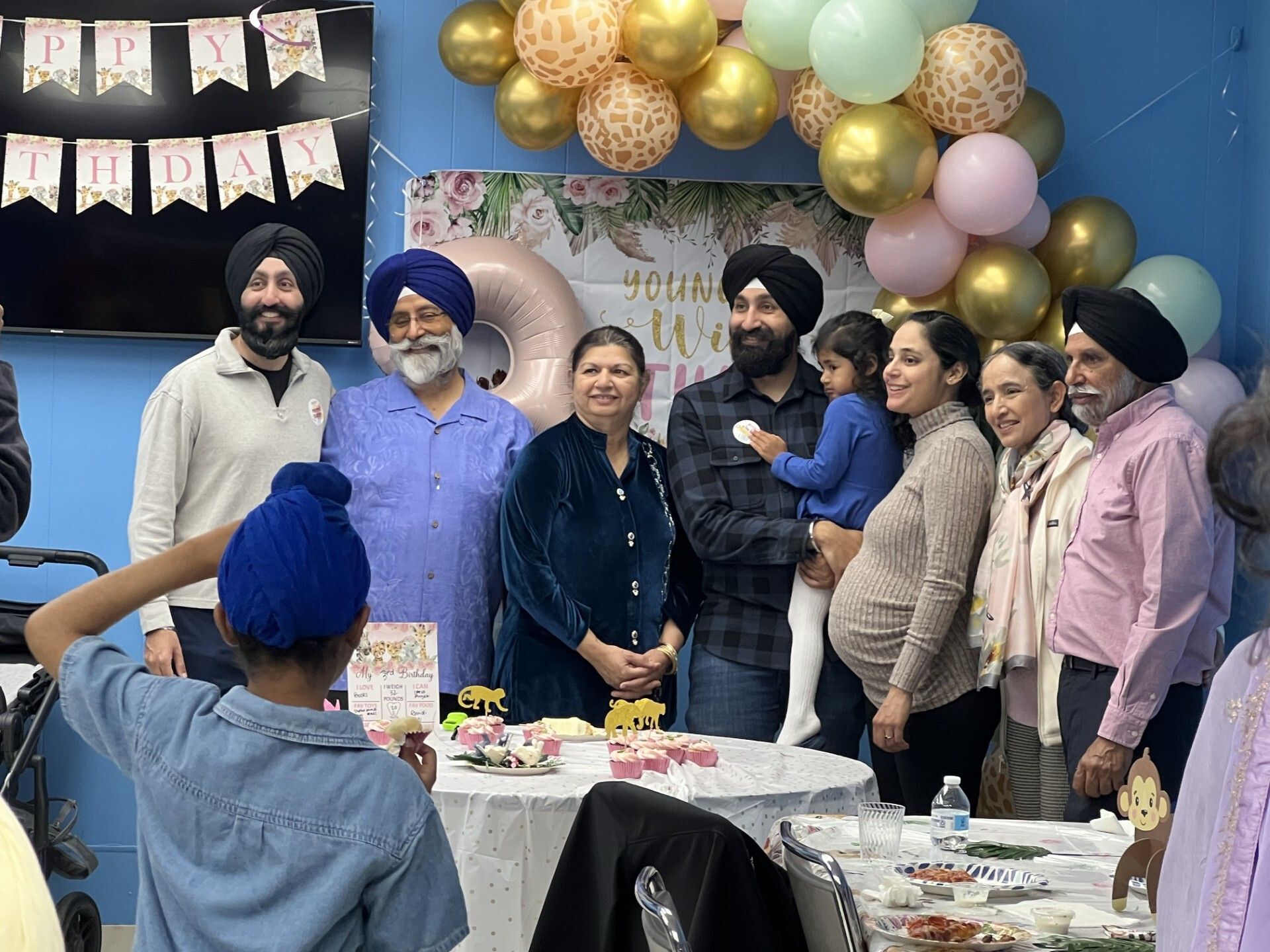 Singh Family celebrating Daughter's 3rd birthday