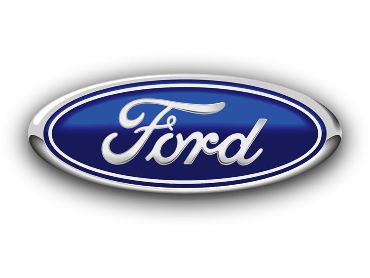 Z35306 - Carved  Shiny Aluminum  Wall Plaque of the Logo  for  the Ford  Corporation