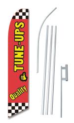Quality Tune Ups Swooper/Feather Flag + Pole + Ground Spike