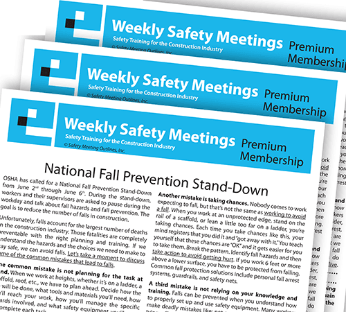 Safety Meeting Outlines