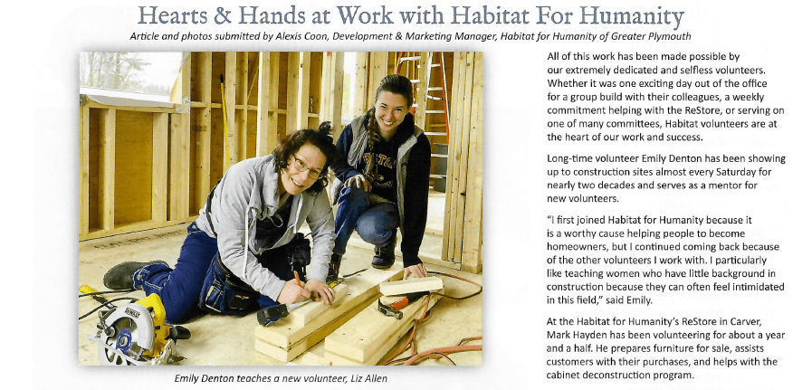 Habitat Volunteers Featured in Local Magazine!