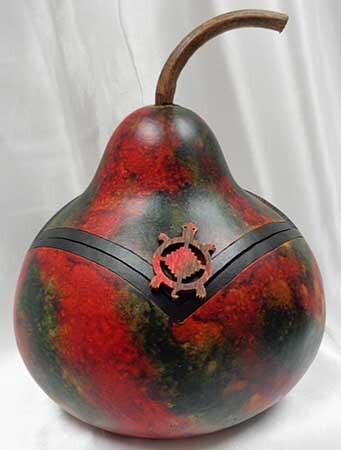 Chickie's Gourd Art-Turtle Gourd w/Lid