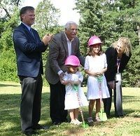Family at the groundbreaking ceremony.