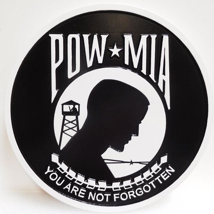 IP-1970 - Plaque for POW-MIA's "You are Not Forgotten", Artist Painted