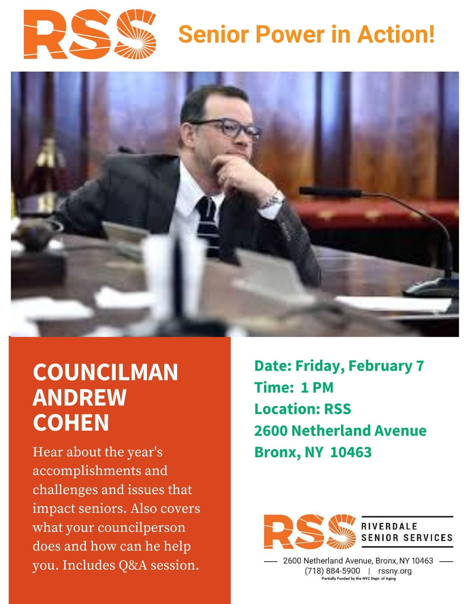 Councilman Andrew Cohen at RSS