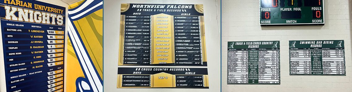 Descon is unique in that we offer common record boards and we suggest using other record displays.