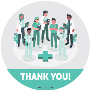 Window Cling - Healthcare Thank You