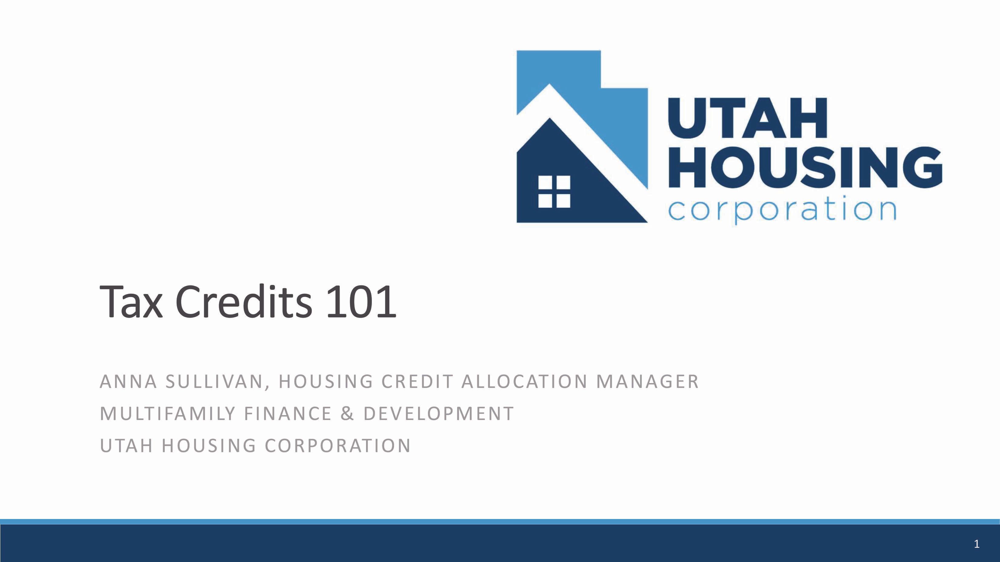 Tax Credits 101 9/10/2024 11:15 am