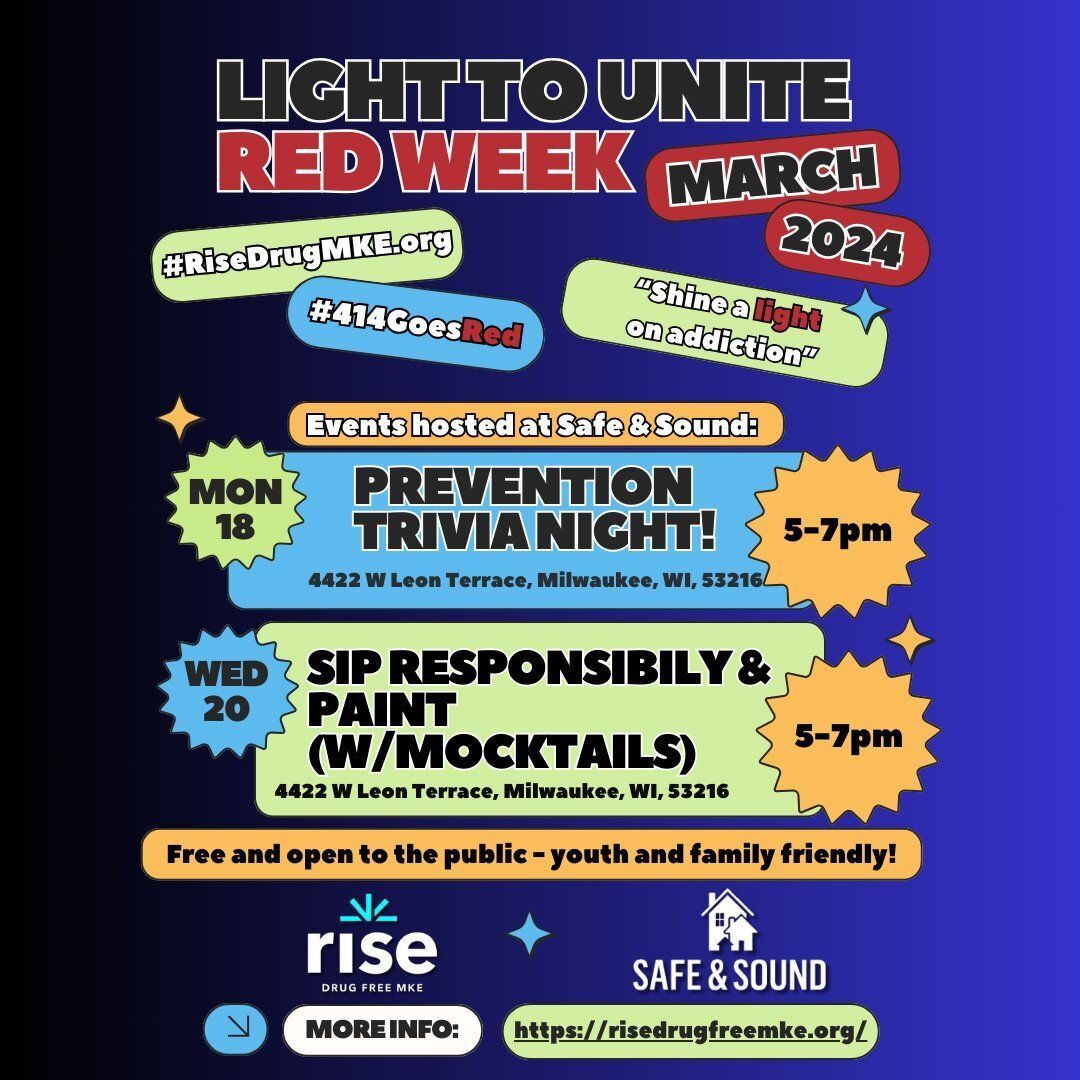 light and unite red week safe & sound flyer