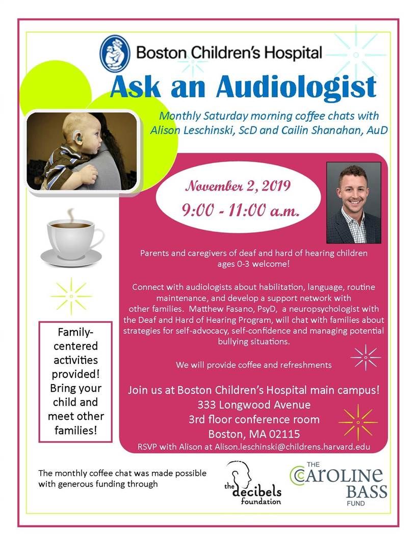 Ask an Audiologist : Events for Families of Children Who are Deaf / Hard of  Hearing : What We Do : The Decibels Foundation