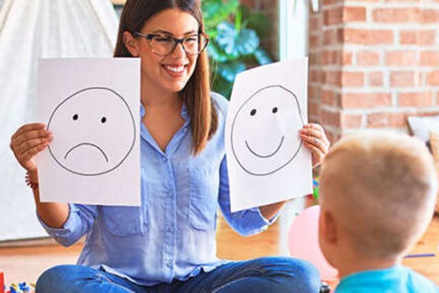 Therapist with child