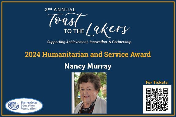 Honorary LAKER Nancy Reid Murray wins the Humanitarian and Service Award.