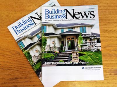 Newsletter booklet printed for the Home Builder's Association of Greater Kansas City.