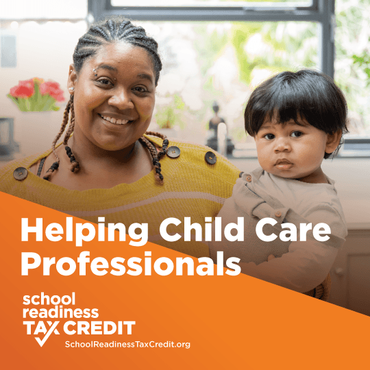 Helping Child Care Professionals Social Graphic - English