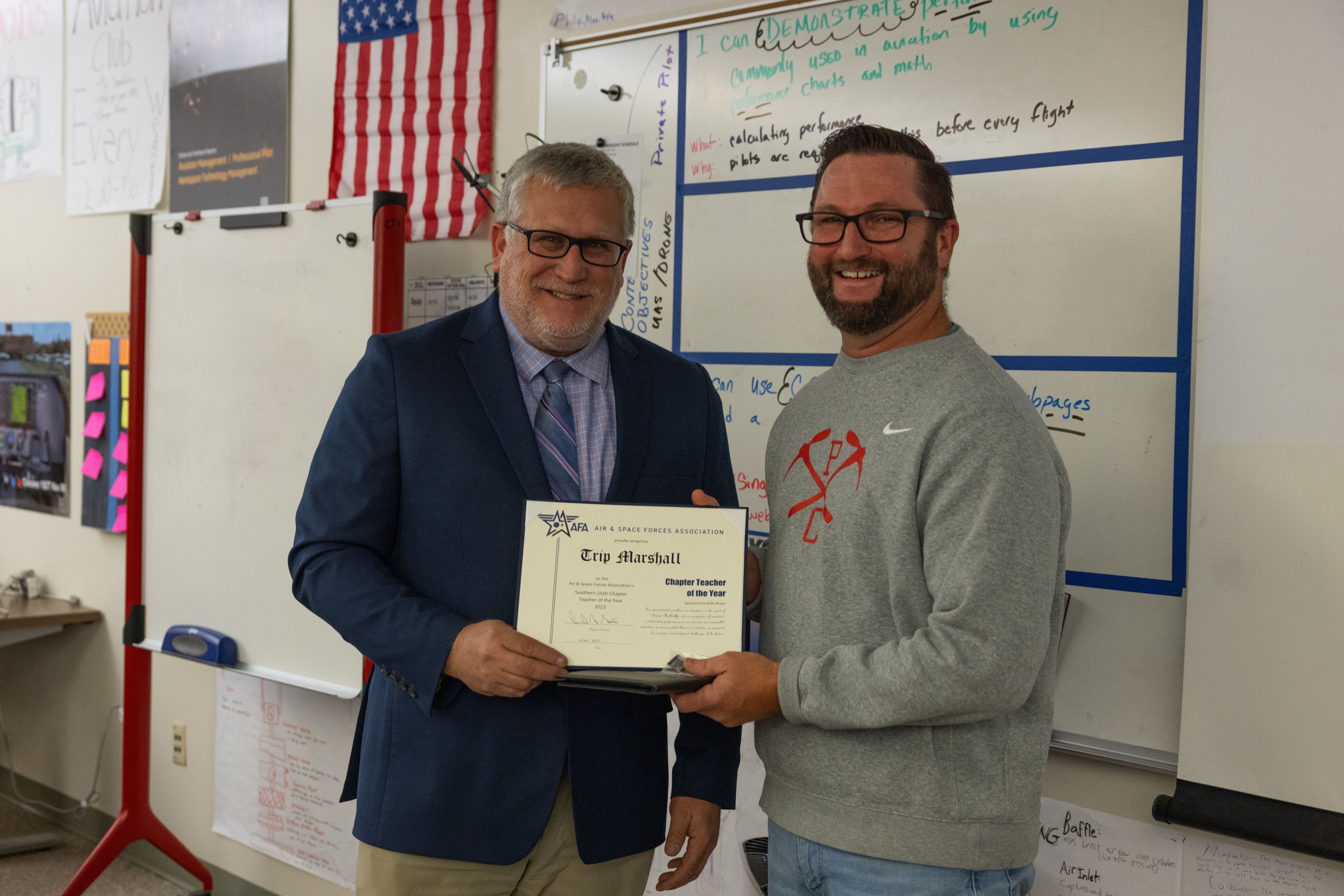 Park City School District's Aerospace/STEM Teacher of the Year Honored