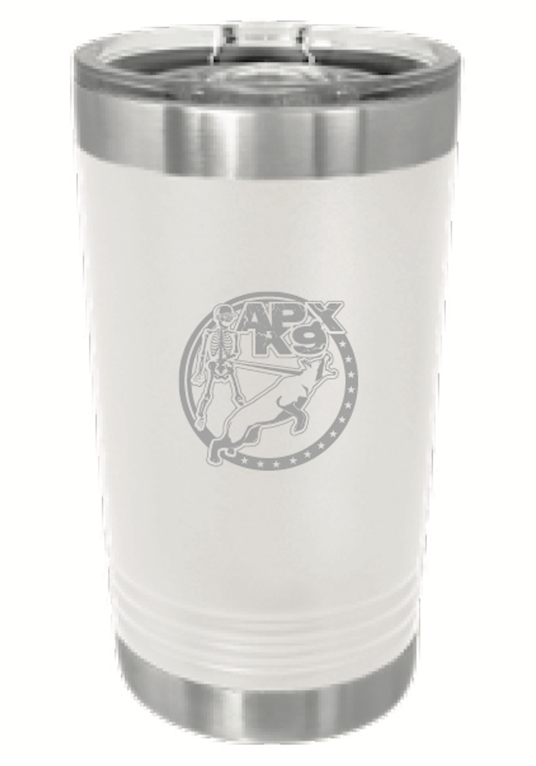 White 16 oz. Polar Camel Pint with Slider Lid