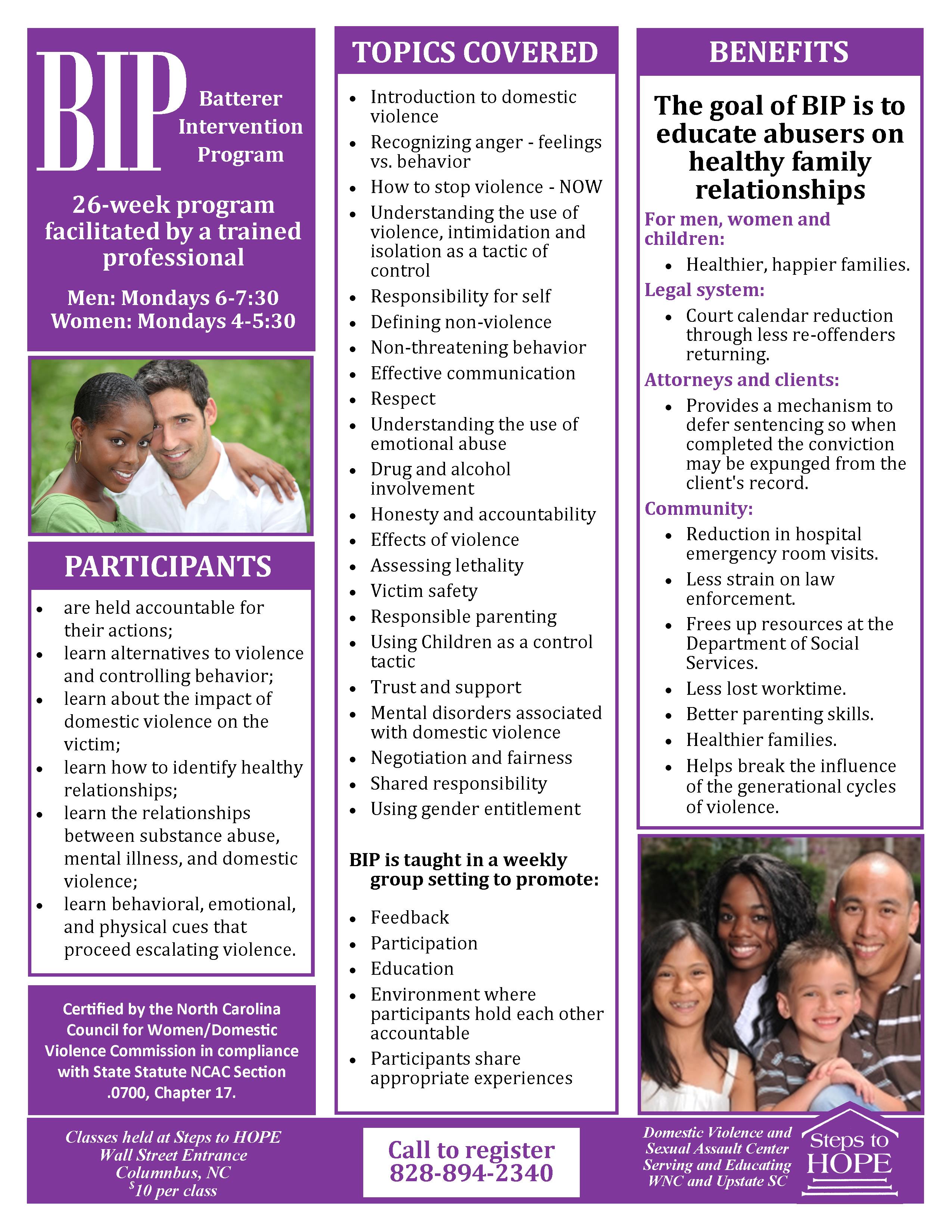 Women's BIP (Batterer Intervention Program)