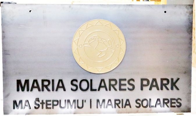 M8501- Custom Weathering Steel Sign for "Maria Solares Park"