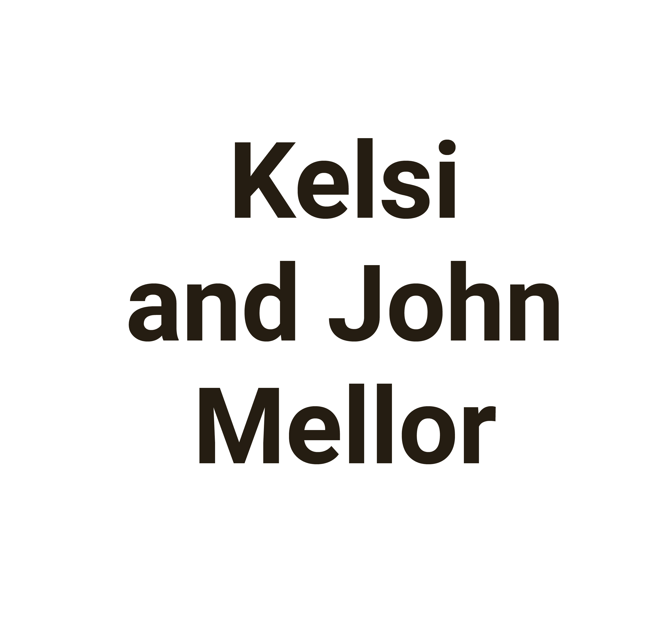 Kelsi and John Mellor