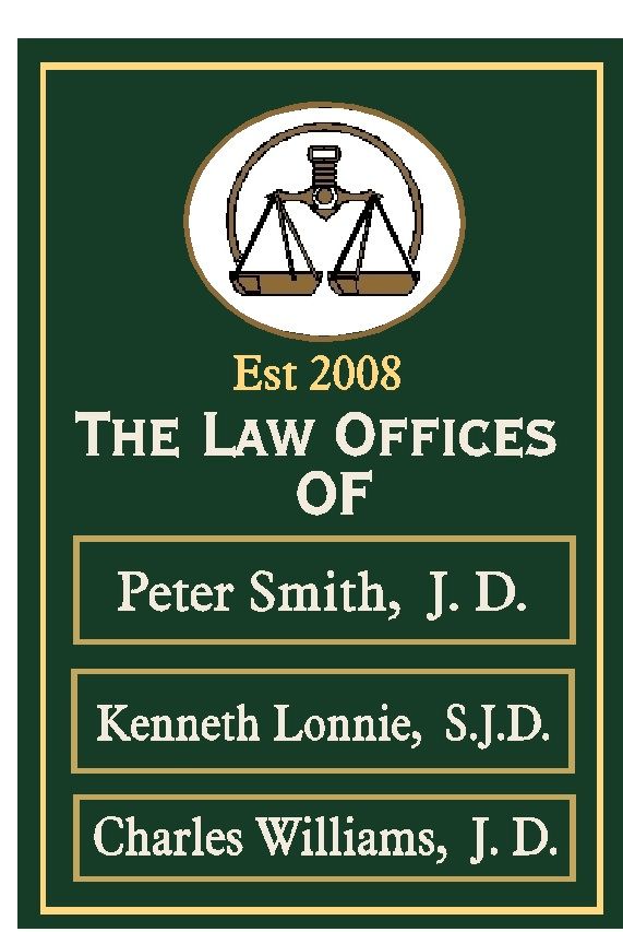 A10613 - Attorney Office Directory Name Sign, with Changeable Nameplates