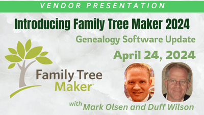 Family Tree Maker Vendor Presentation