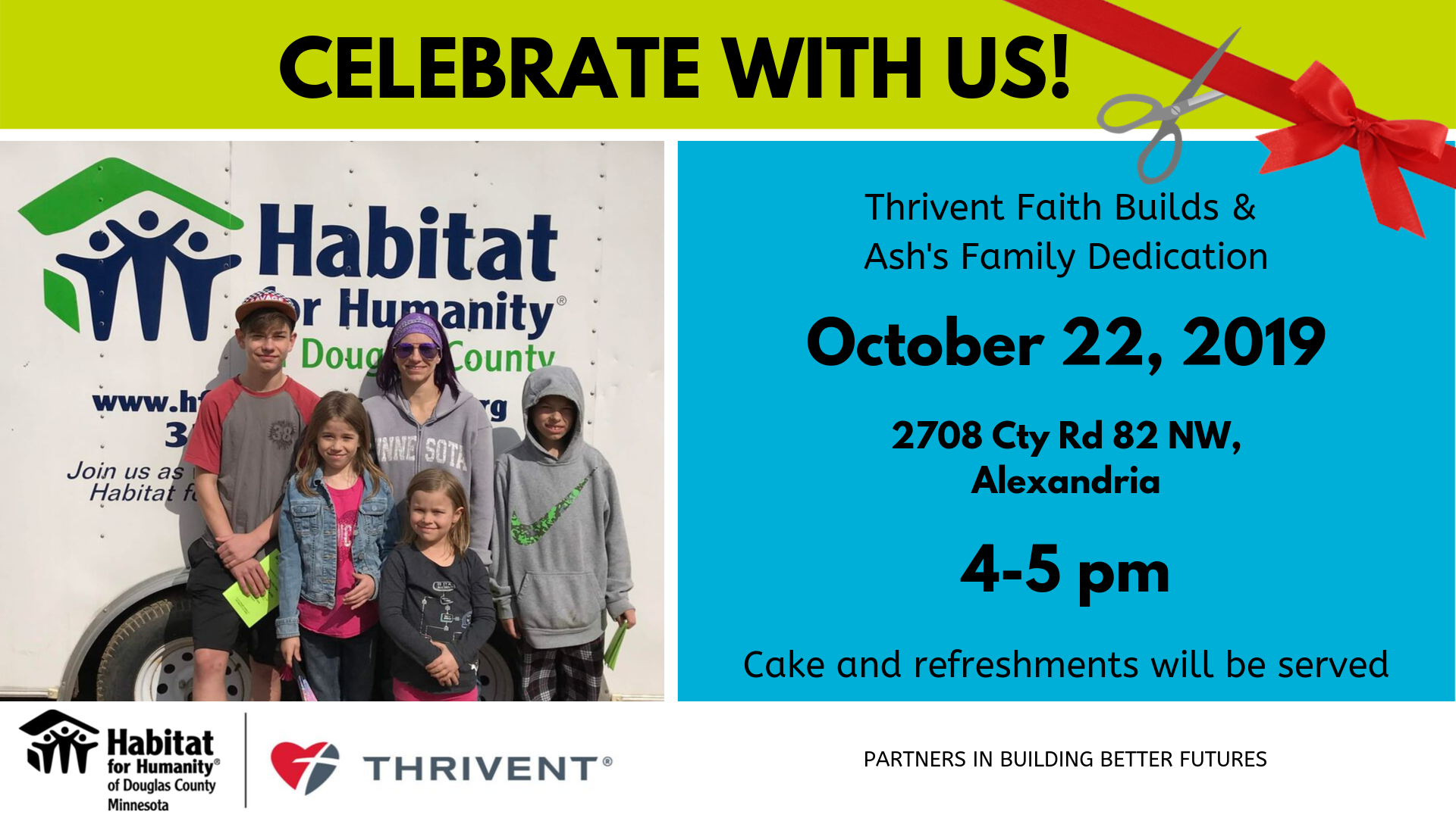 Thrivent Faith Builds Dedication for Ash's Family - October 22, 20190