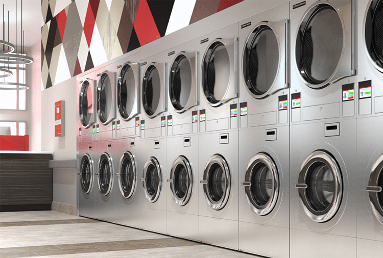 Commercial laundry room photo