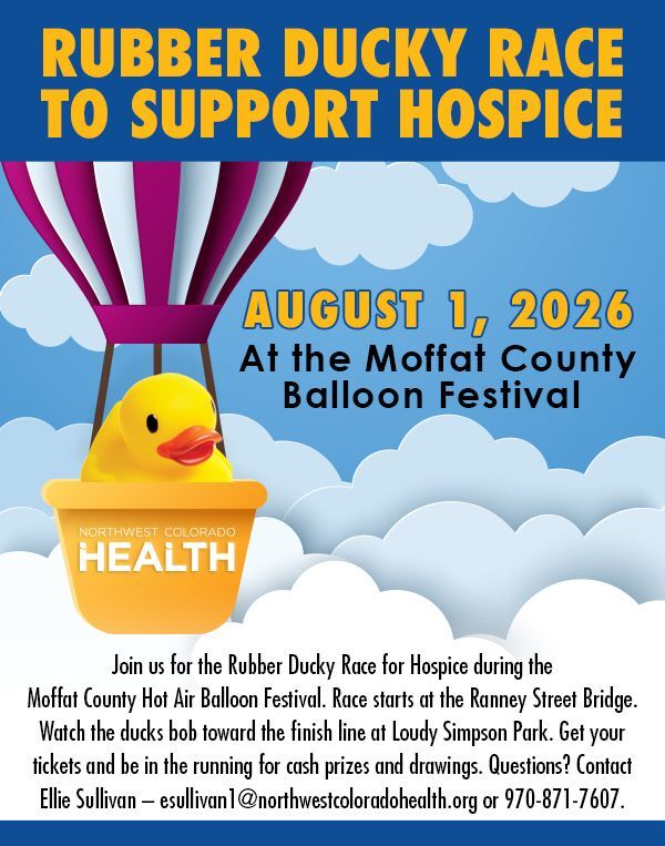 Rubber Ducky Race for Hospice in Craig August 1, 2026